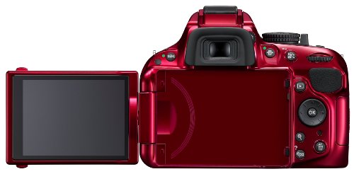 Nikon D5200 SLR-Digitalkamera (24,1 Megapixel, 7,6 cm (3 Zoll) TFT-Display, Full HD, HDMI) nur Gehäuse rot - 2
