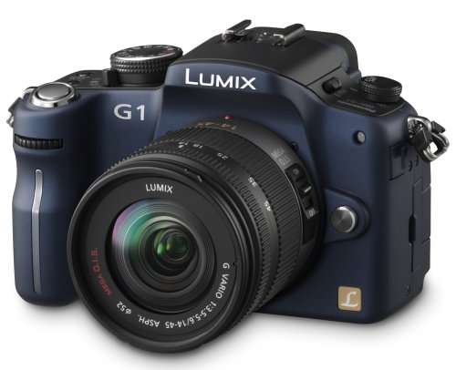 Panasonic Lumix DMC-G1K SLR-Digitalkamera (12 Megapixel, LiveView) blau inkl. Vario 14-45 mm F3,5-5,6 - 1