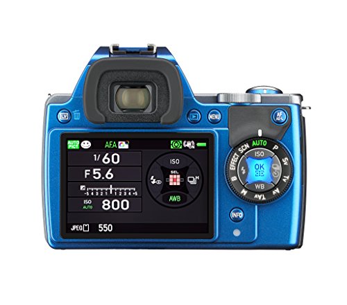 Pentax K-S1 SLR-Digitalkamera (20 Megapixel, 7,6 cm (3 Zoll) TFT Farb-LCD-Display, ultrakompaktes Gehäuse, Anti-Moiré-Funktion, Empfindlichkeit bis zu ISO 51200, Full-HD-Video, Wi-Fi, HDMI) Kit inkl. DAL 18-55 mm Objektiv blau - 1