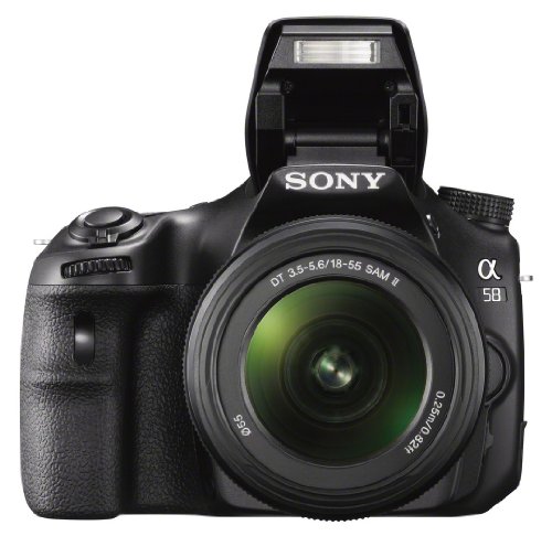 Sony SLT-A58Y SLR-Digitalkamera (20,1 Megapixel, 6,7 cm (2,7 Zoll) LCD-Display, APS HD CMOS-Sensor, HDMI, USB 2.0)  inkl. SAL 18-55mm & SAL 55-200mm Objektiv schwarz - 7